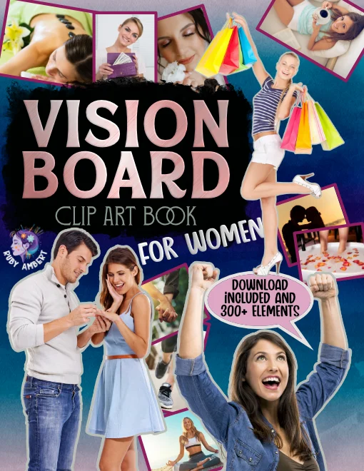 vision board clip art book